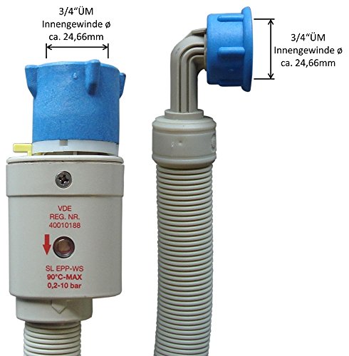 Aquastop Schlauch/Aquastop/Sicherheitszulaufschlauch für Waschmaschine und Geschirrspüler, 3m - 2