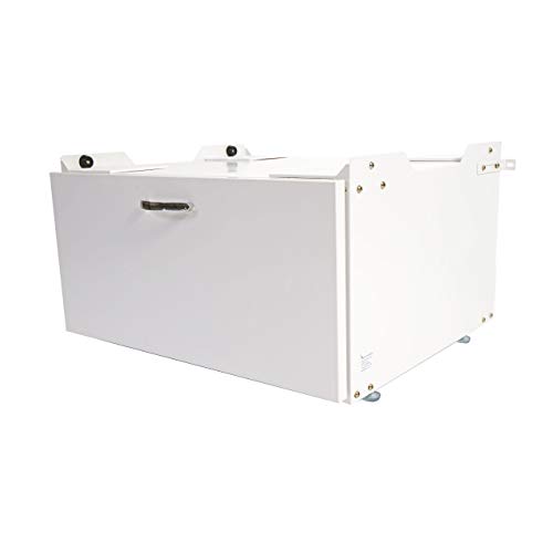 Mendler Waschmaschinenunterschrank HWC-E50, Sockel Podest Erhöhung Untergestell, Schublade 33x61x52cm ~ weiß