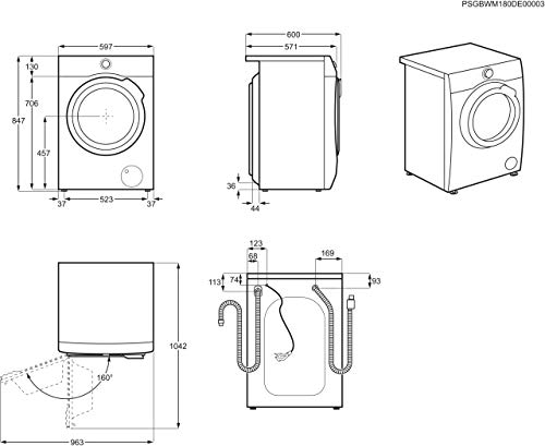 AEG L8FE74485 Waschmaschine / ProSteam - Auffrischfunktion / ÖKOMix - Faserschutz / 8,0 kg / Leise / Mengenautomatik / Nachlegefunktion / Kindersicherung / Schontrommel / Allergikerfreundlich - 6